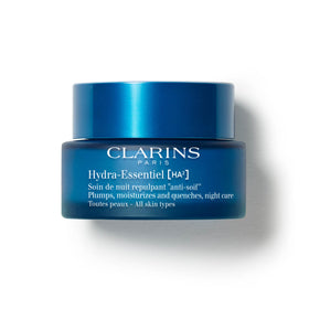 Clarins Hydra‑Essentiel front jar showing packaging and hydration benefit