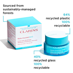Clarins cream on bathroom counter as part of nightly routine comfort