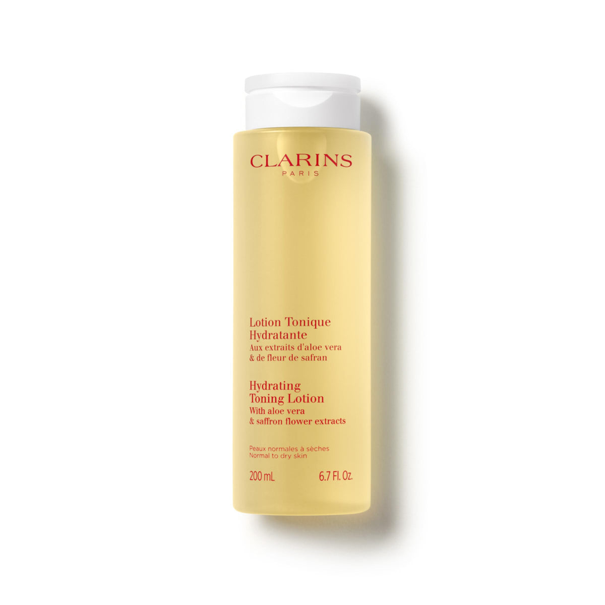 CLARINS front bottle view showing clean packaging and benefits
