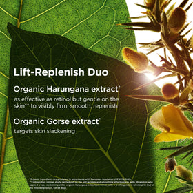 Clarins Harungana extract close-up highlighting active plant-based firming benefit