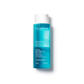 Clarins front bottle view showing packaging and clean design, aids identification