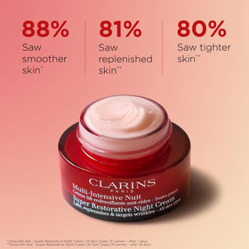 Clarins jar lid detail highlighting quality finish benefit: easy to open and store