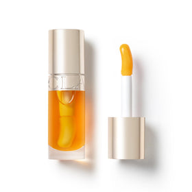 Clarins lip comfort oil front tube shows glossy pack and easy application benefit