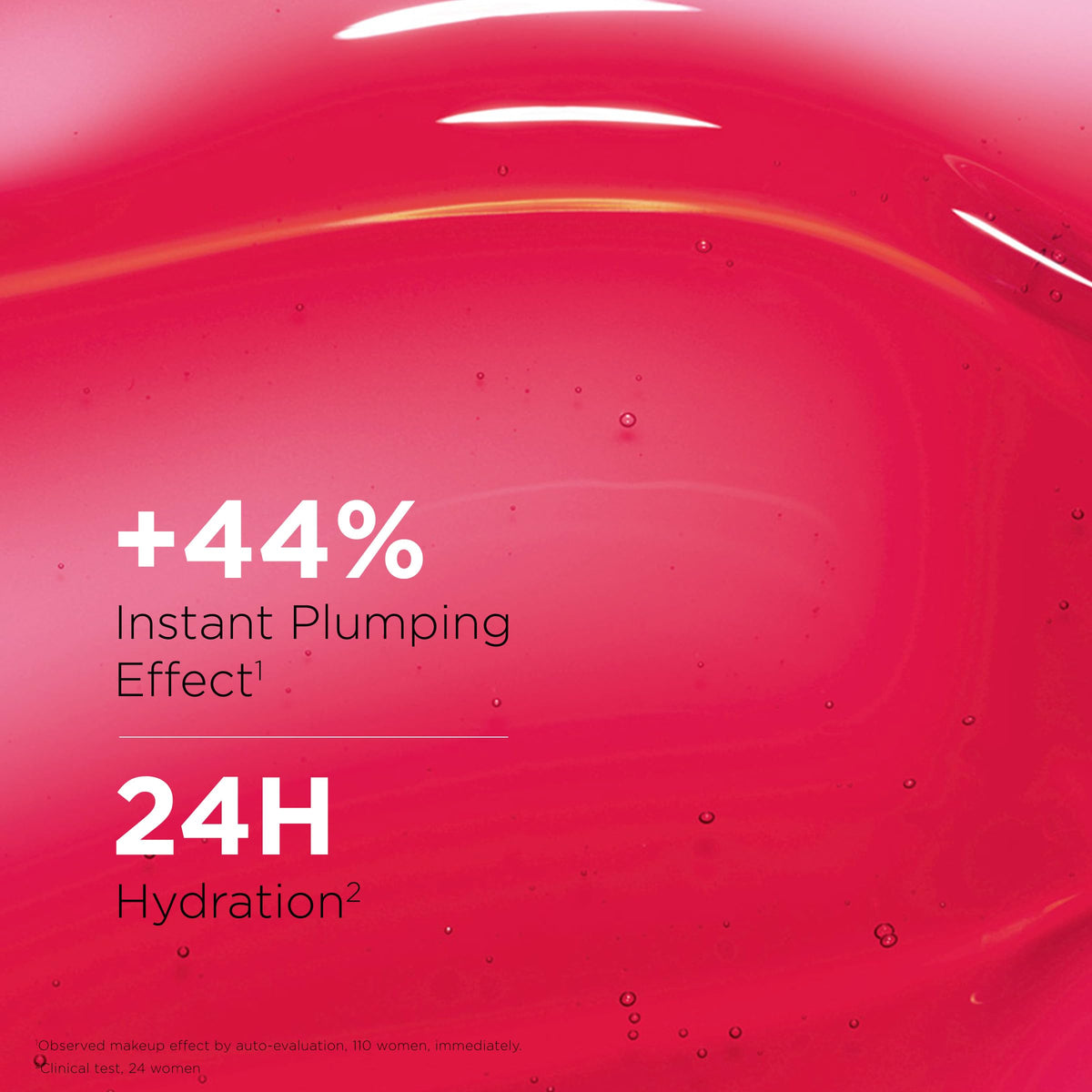 CLARINS model applying lip oil demonstrating instant shine and hydration