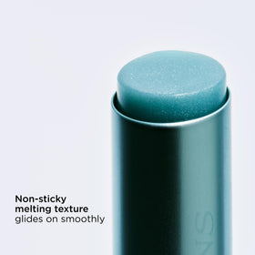 clarins balm layered on lip stain showing glossy enhanced color