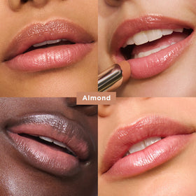 Clarins close-up of balm texture displaying glossy sheen and nourishing finish