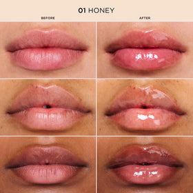 Clarins lip oil shade swatched on hand showing sheer color and hydration benefit