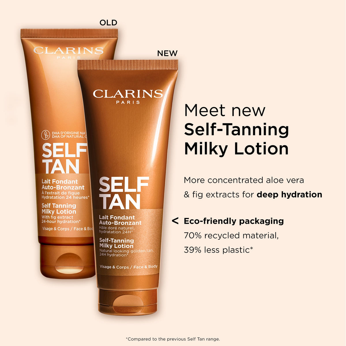 Clarins ingredients focus on fig and aloe conveying hydration benefits