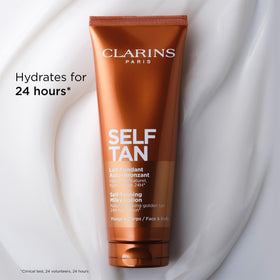 Clarins swiped on arm displaying even, streak-free color development