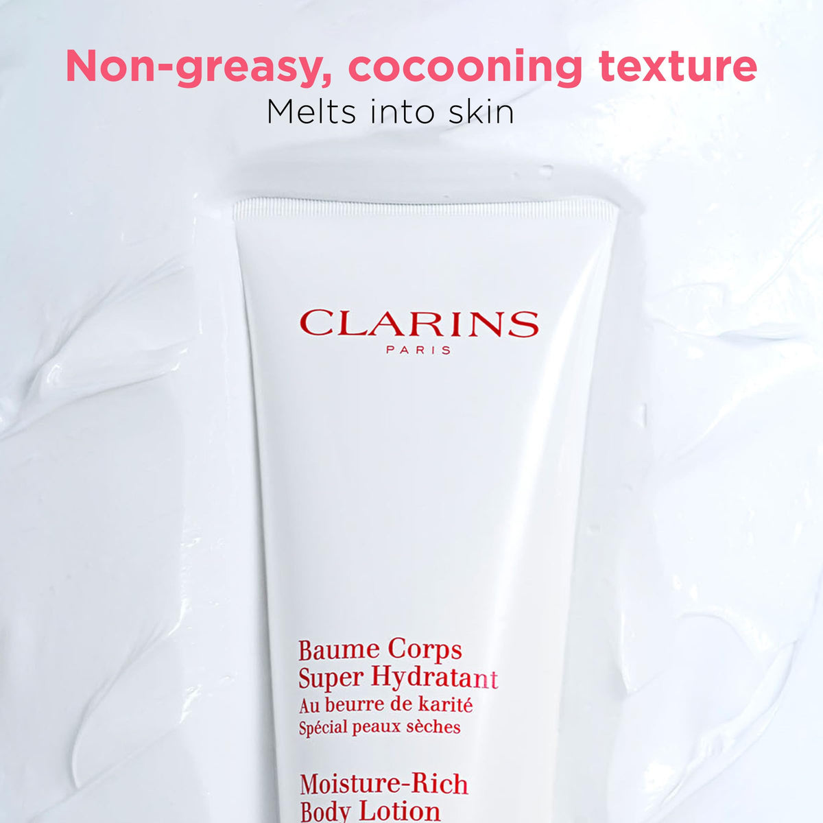 Clarins Shea Butter ingredient visual emphasizing deep nourishment and softness
