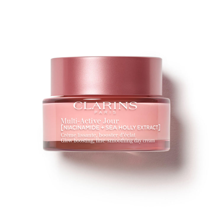CLARINS front jar view showing label and compact packaging benefit clarity