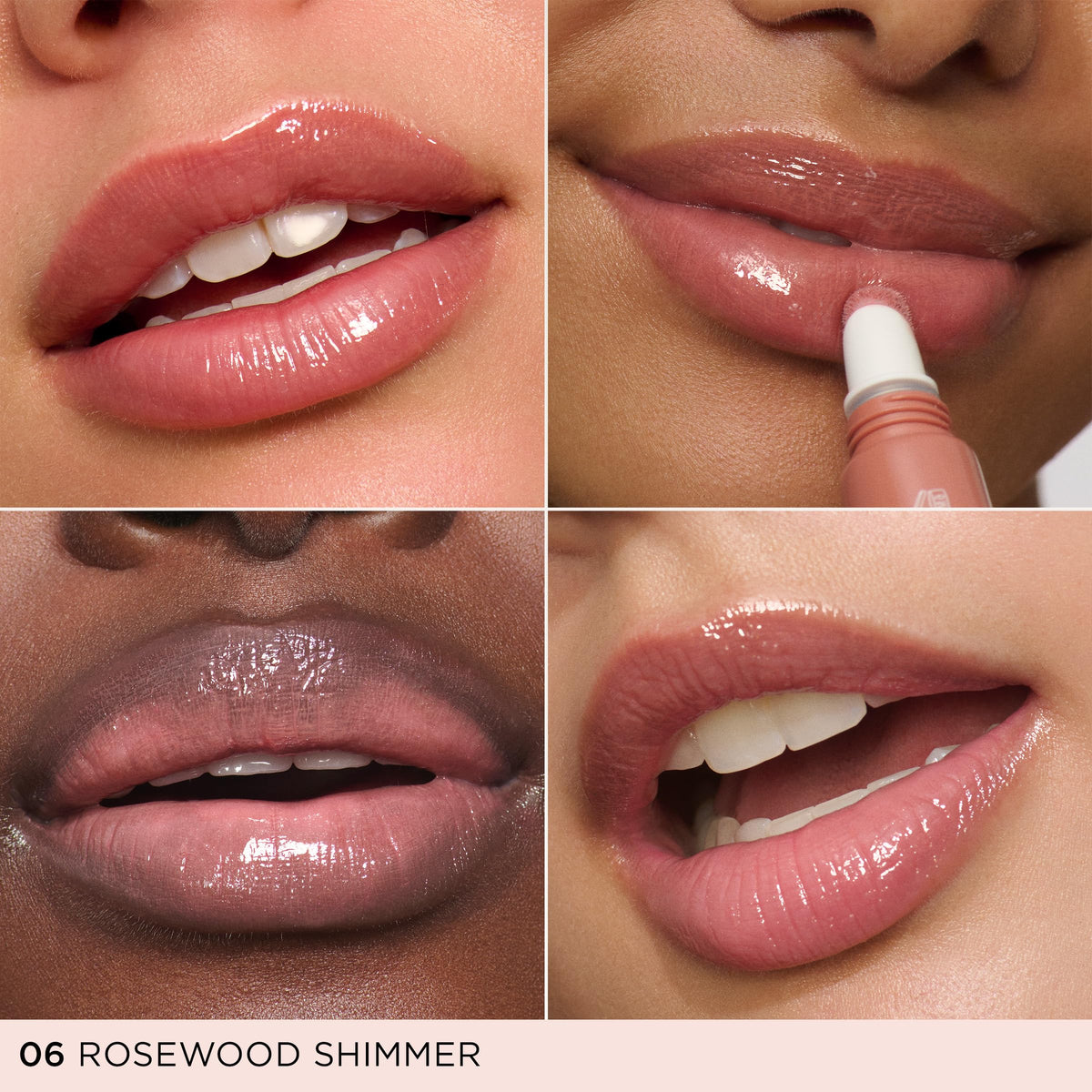 Clarins applicator closeup displaying plush wand for precise, non-sticky application