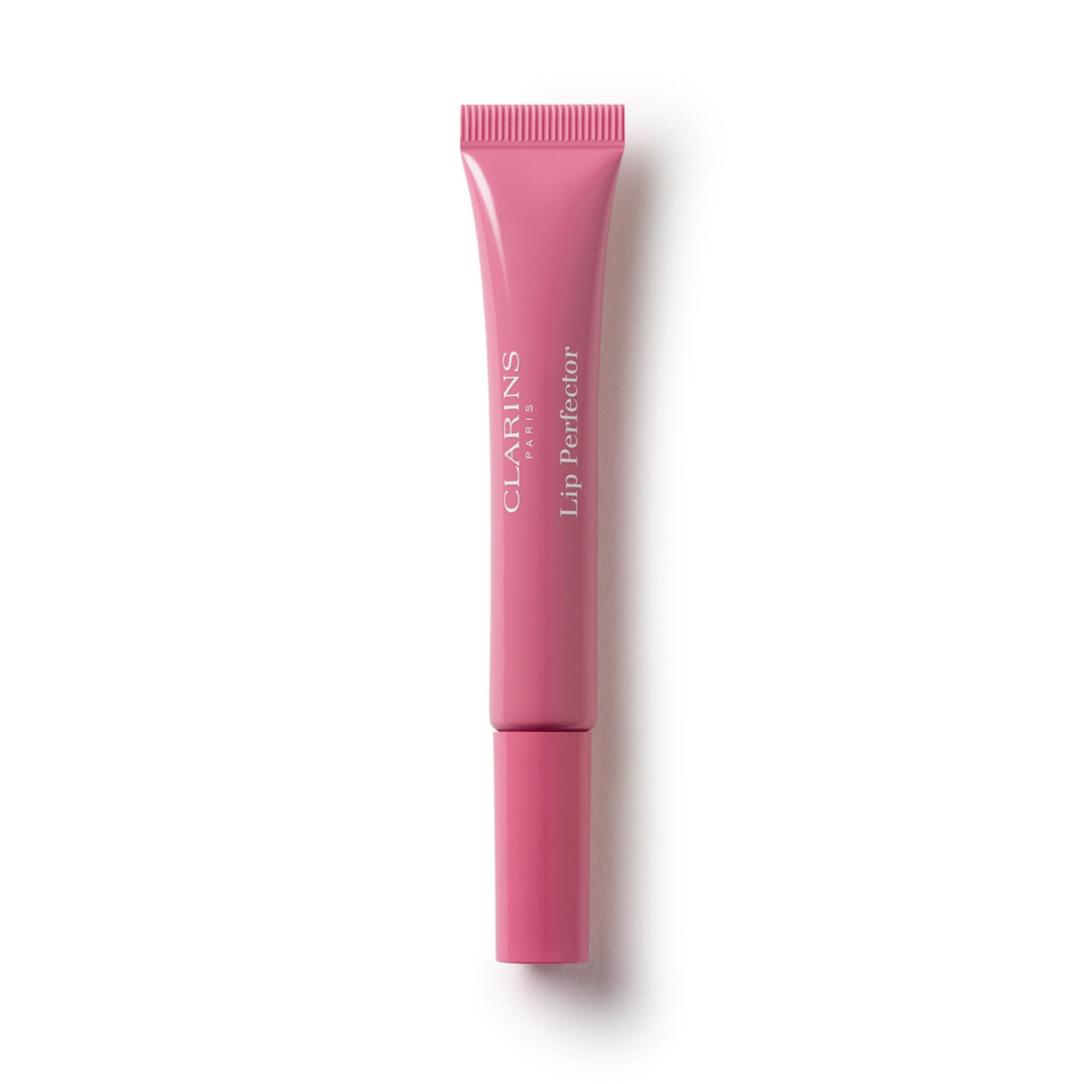Clarins Natural Lip Perfector front view showing elegant tube and glossy finish benefit