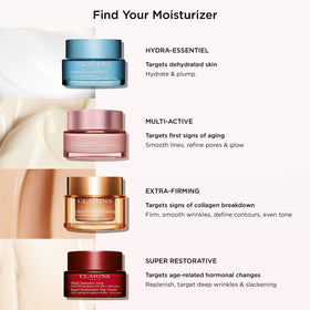 Clarins boxed packaging shot showing outer box design benefit: ideal for gifting