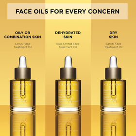 Clarins bottle next to coin for size scale and travel-friendly benefit