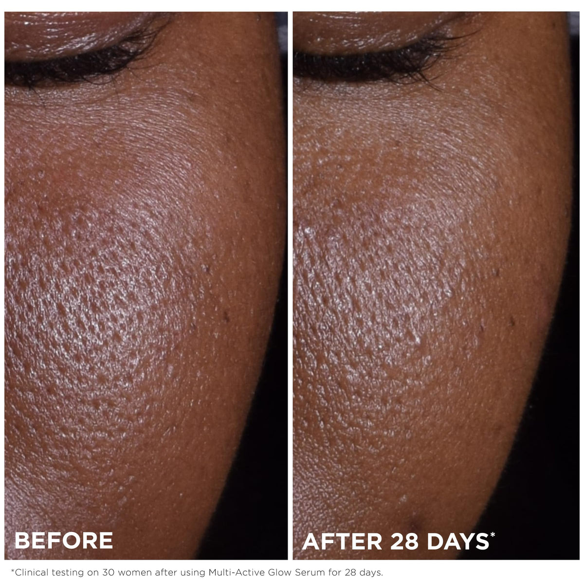Clarins pump releasing a clear serum droplet ready to brighten and smooth skin