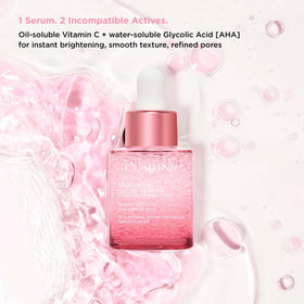 Clarins small texture droplet on skin showing lightweight finish and easy absorption
