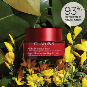 Clarins jar next to coin for scale, shows compact daily usage size