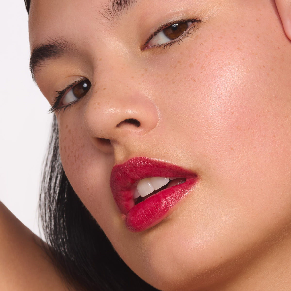 Clarins lip stain open cap with product releasing for texture view