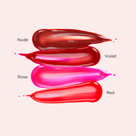 Clarins lip stain texture swipe on arm showing buildable pigment