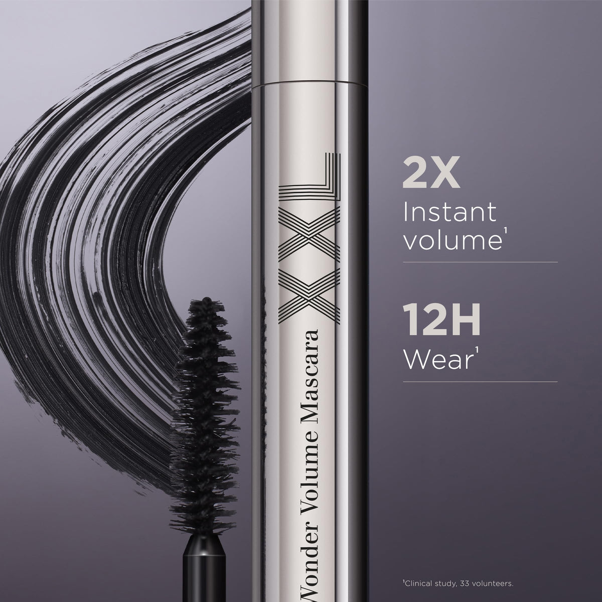 Clarins oversized brush close-up capturing bristle design for even coating