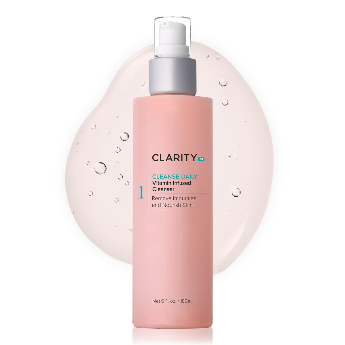 ClarityRx bottle front packaging showing label and volume for clear identification and trust
