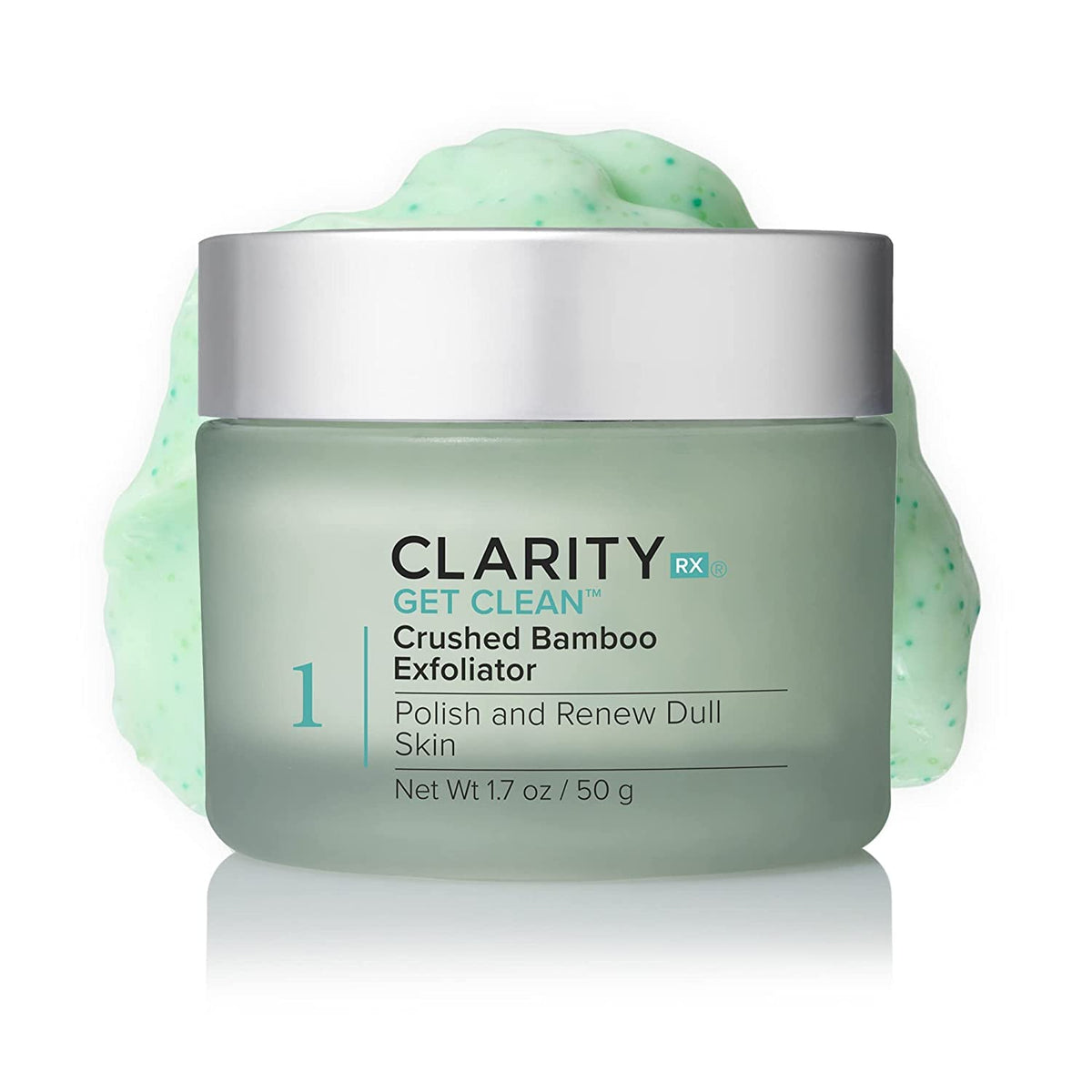 ClarityRx front bottle showing packaging and gentle exfoliant benefits