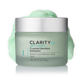 ClarityRx front bottle showing packaging and gentle exfoliant benefits