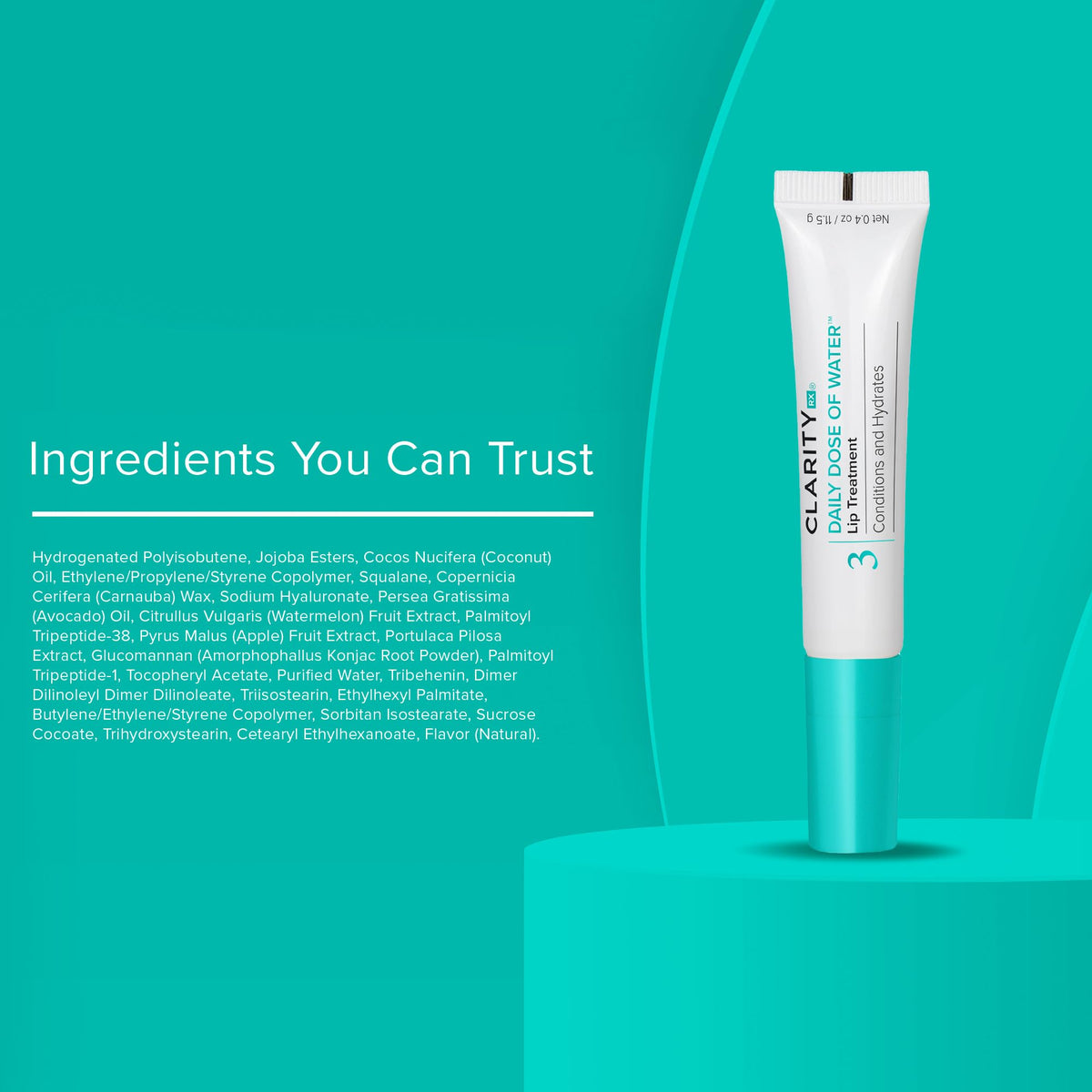 ClarityRx in a purse next to mirror, suggests on-the-go lip care convenience