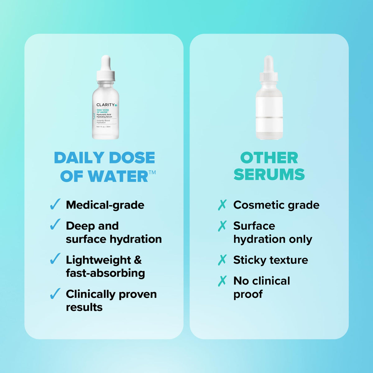 ClarityRx ingredients label visible highlighting plant-based, clean formulation