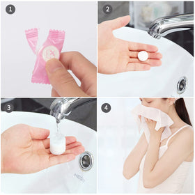 Classycoo towel used on face in lifestyle scene for gentle cleansing benefit