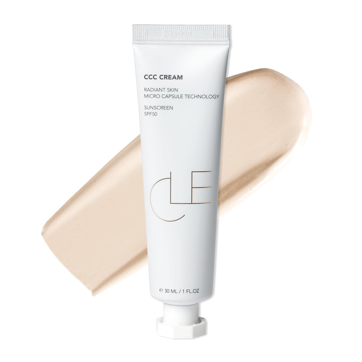 CLE CCC Cream front tube showing neutral fair shade and benefits