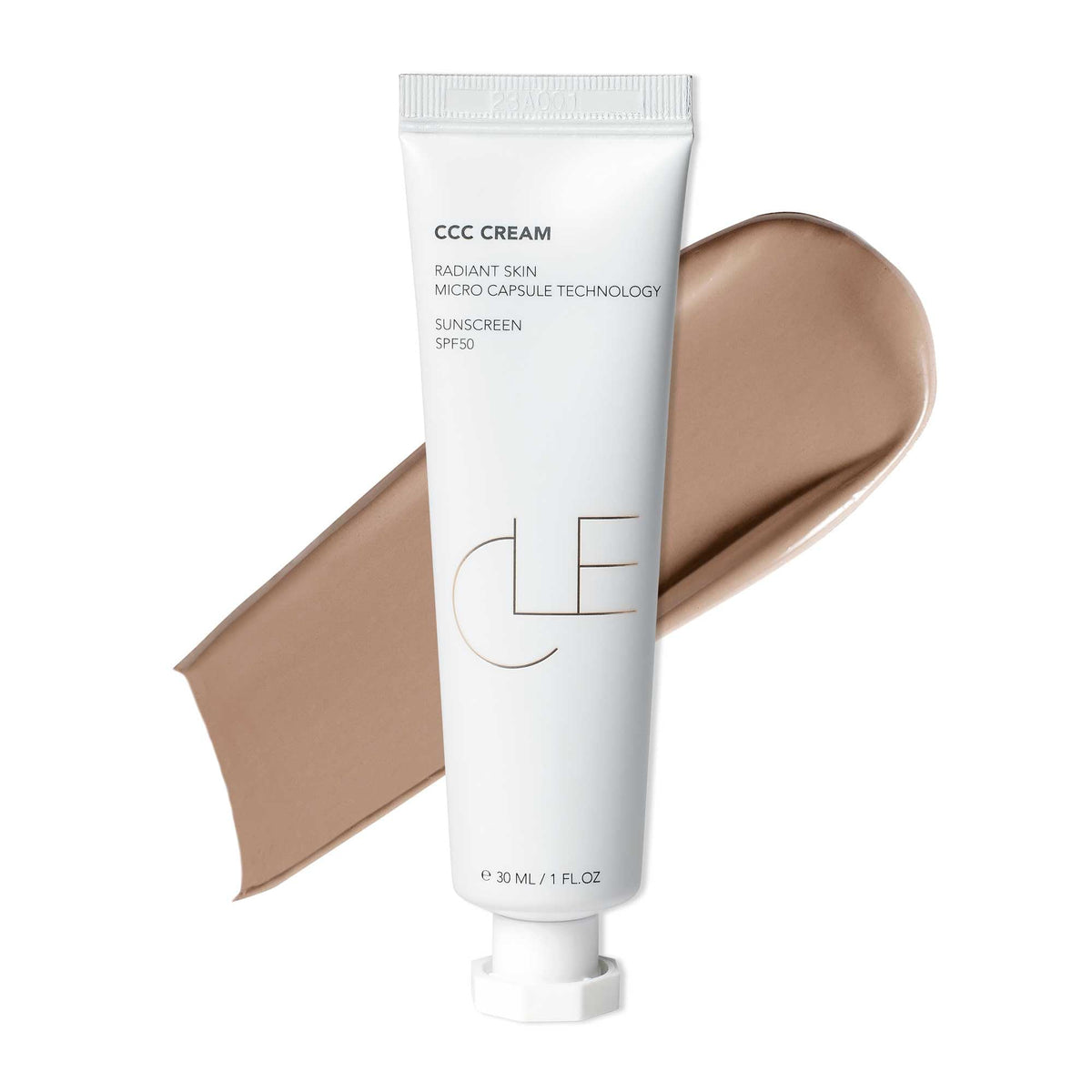 CLE CCC Cream front packaging showing SPF 50 and neutral medium shade benefit