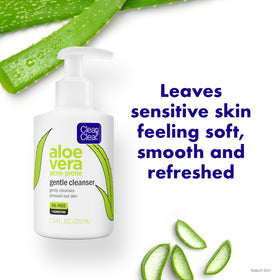 Clean & Clear aloe gentle foam texture showing mild lather