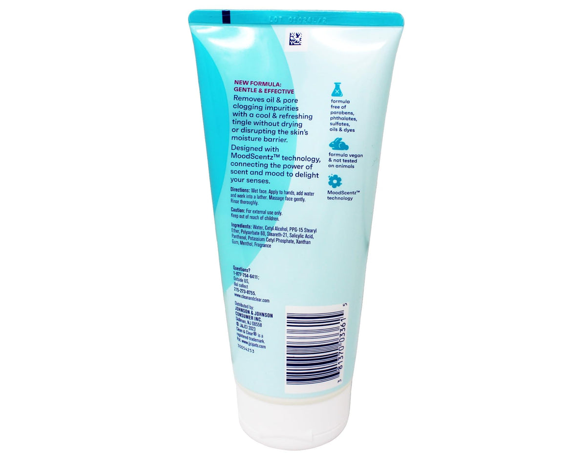 Clean & Clear product in hand showing tube size for easy scale and portability