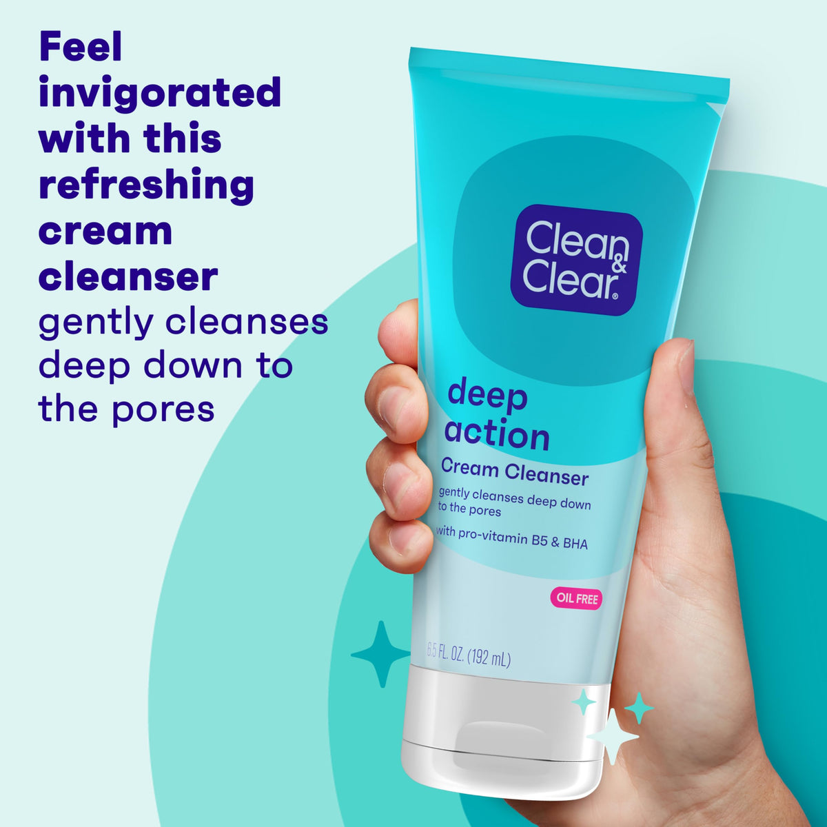 Clean & Clear close-up of creamy texture illustrating gentle cleanse