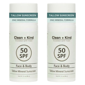 Clean + Kind twin bundle front packaging showing two 3.4 oz bottles and benefits