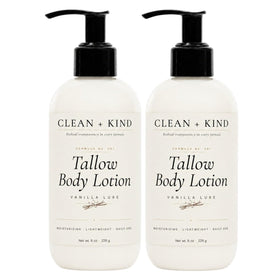 Clean + Kind front packaging showing 16 oz family-size bottle and pump, clear label benefit