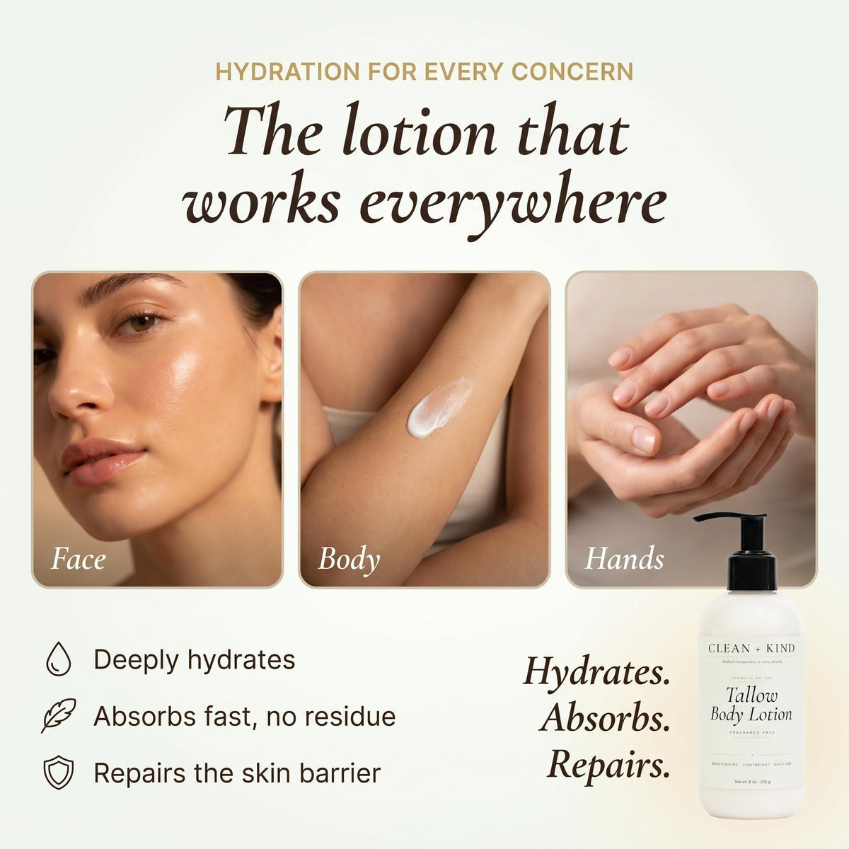 Clean + Kind ingredient label photo highlighting full INCI disclosure and transparency benefit