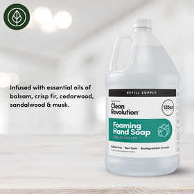 Clean Revolution foam close-up texture demonstrating creamy lather and easy rinsing