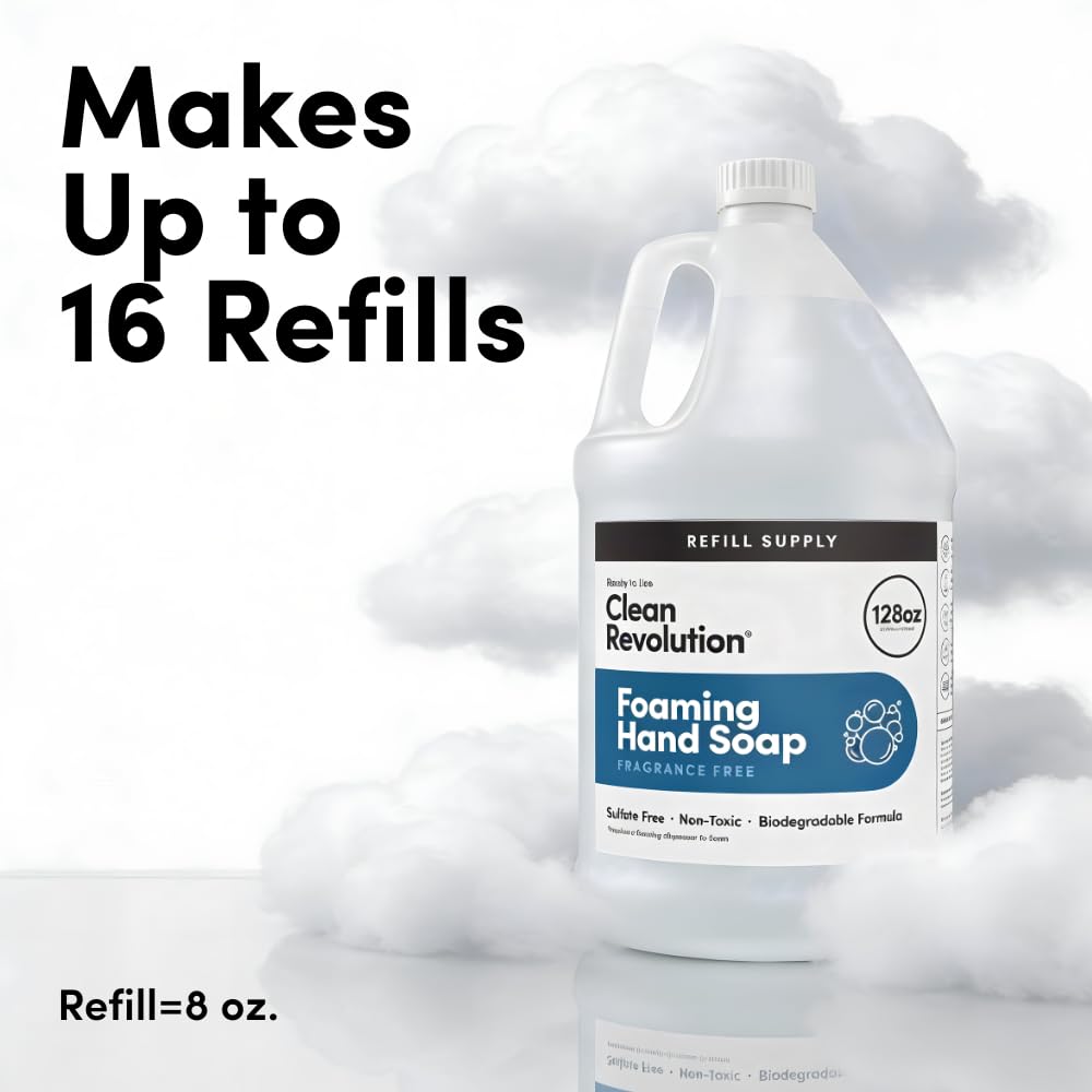Clean Revolution foam texture on hand demonstrating rich lather and gentle cleansing