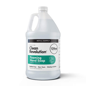 Clean Revolution front label showing Forest Escape scent and gallon size benefit