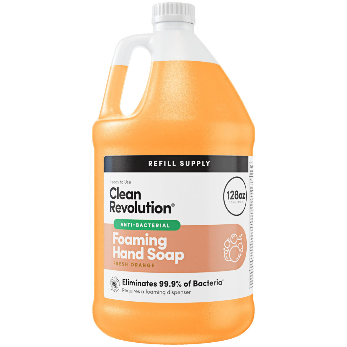 Clean Revolution gallon packaging view showing refill benefit