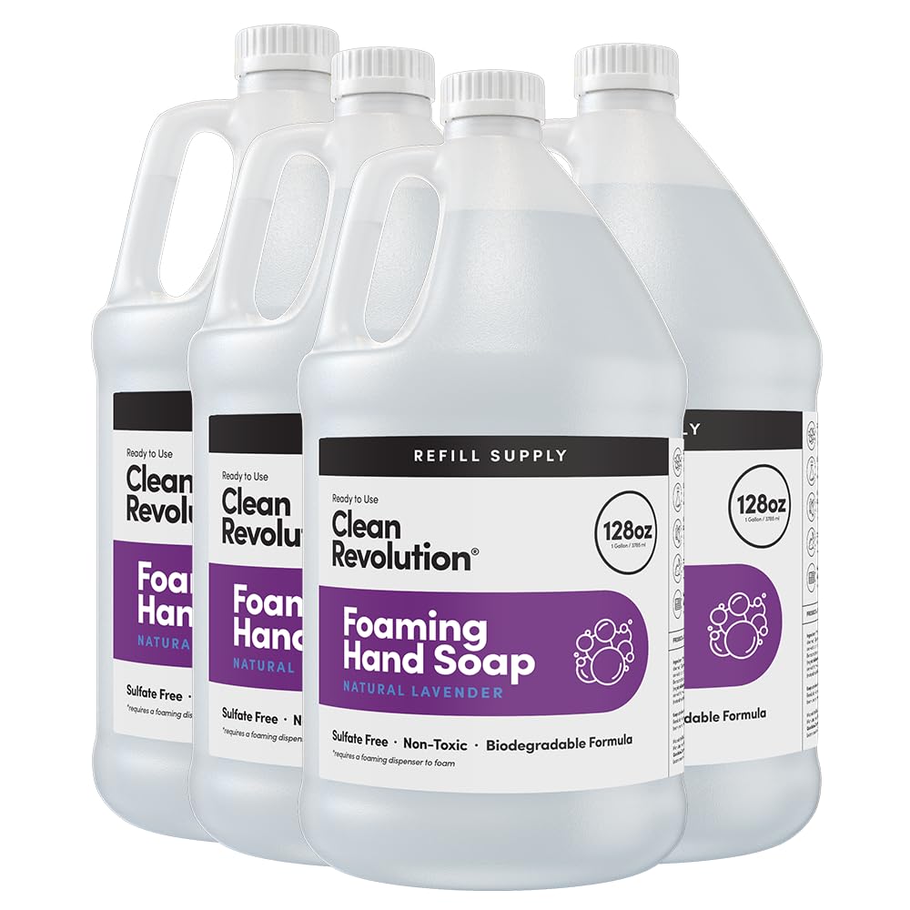 Clean Revolution front label showing 128oz size and lavender benefit