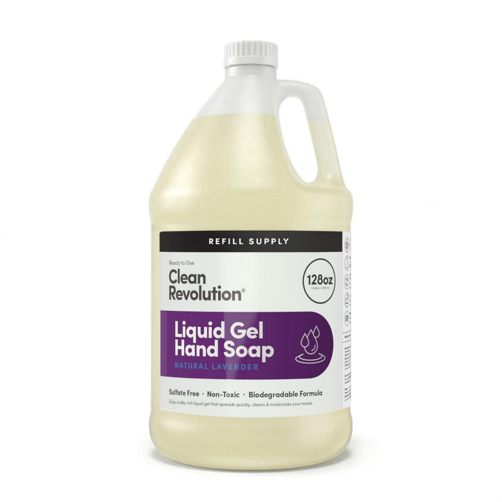 Clean Revolution front packaging 128oz refill showing brand and size benefits