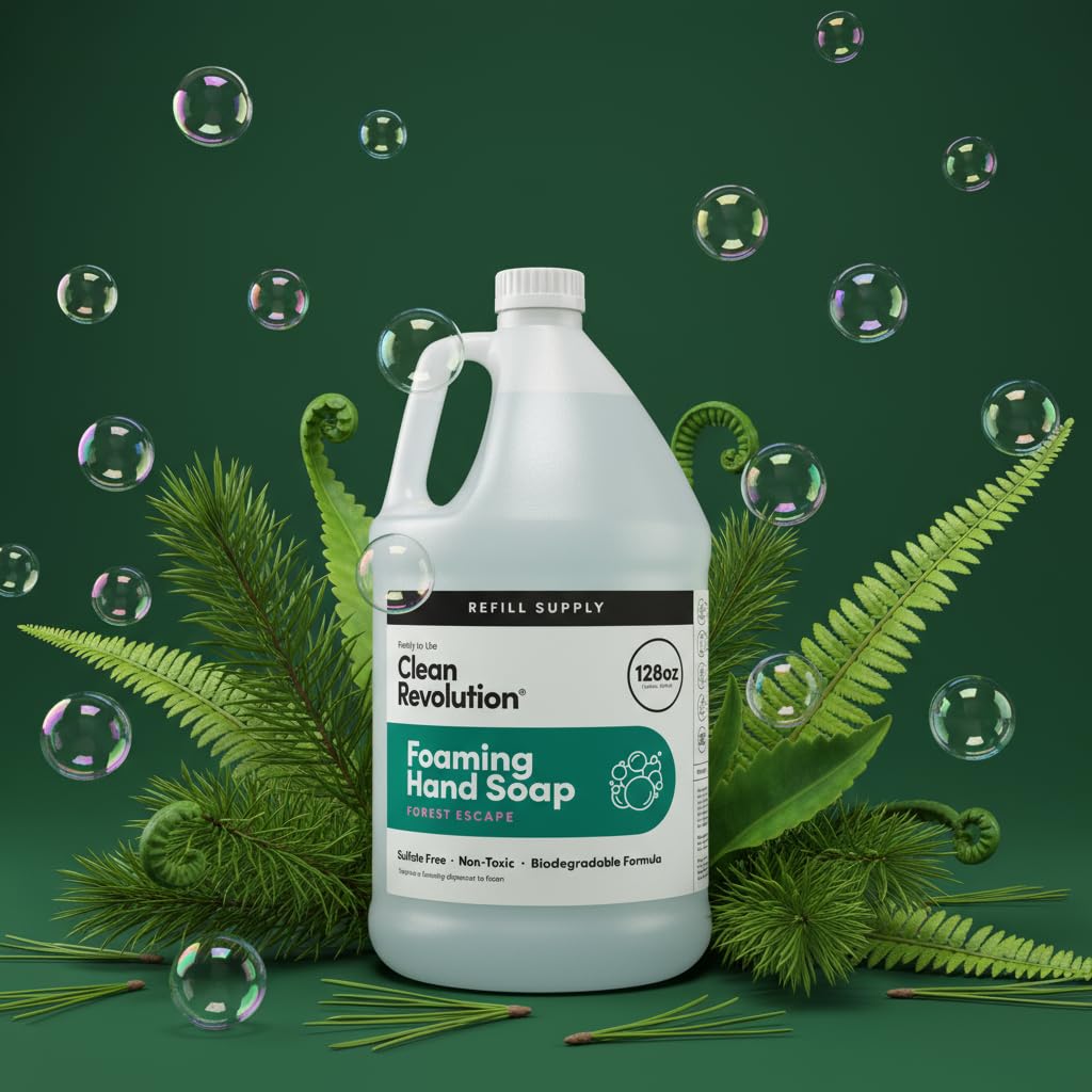 Clean Revolution ingredient label close-up highlighting sulfate-free, gentle formula