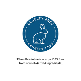 Clean Revolution label close-up highlighting real essential oils and non-toxic formula