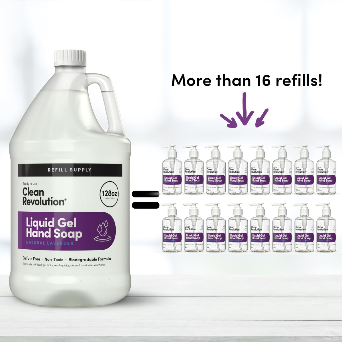 Clean Revolution gel texture close-up demonstrating silky lather benefit