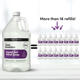 Clean Revolution gel texture close-up demonstrating silky lather benefit
