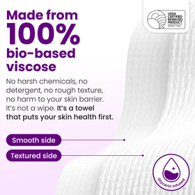 CLEAN SKIN CLUB 50-count resealable pack emphasizing freshness and easy storage benefit